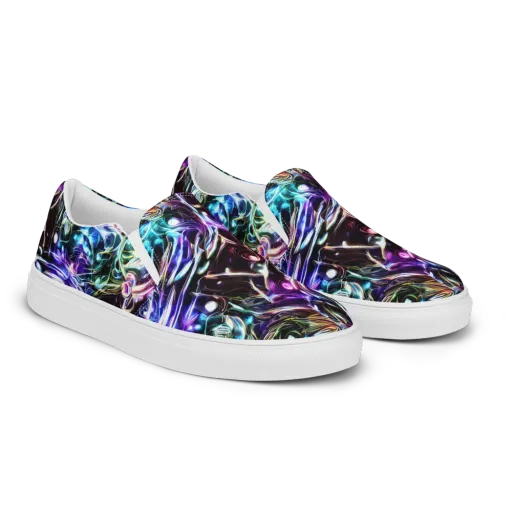 Cosmic Chrome on a Men's Slip-On Canvas Shoes