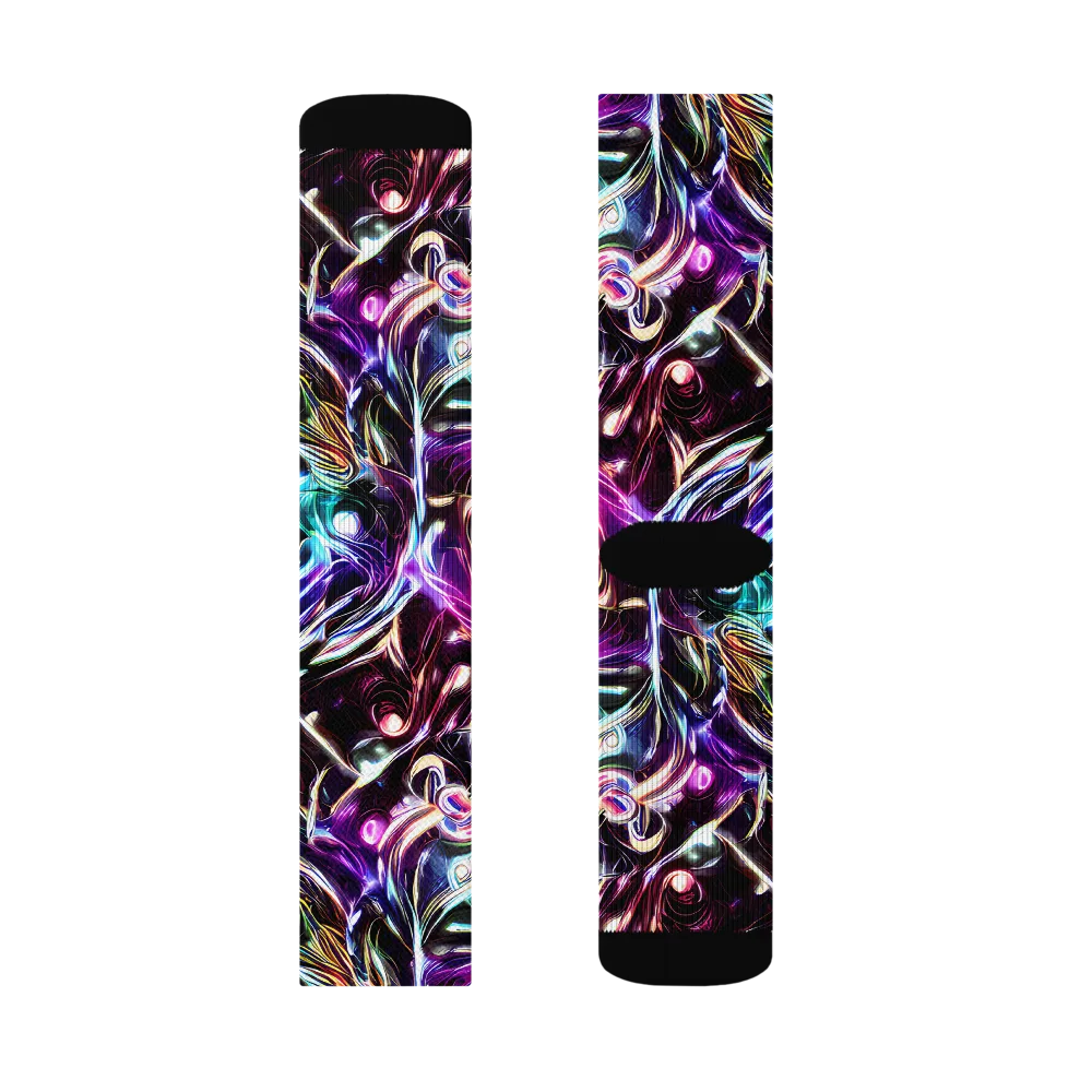 Cosmic Chrome on Socks — Right Sock