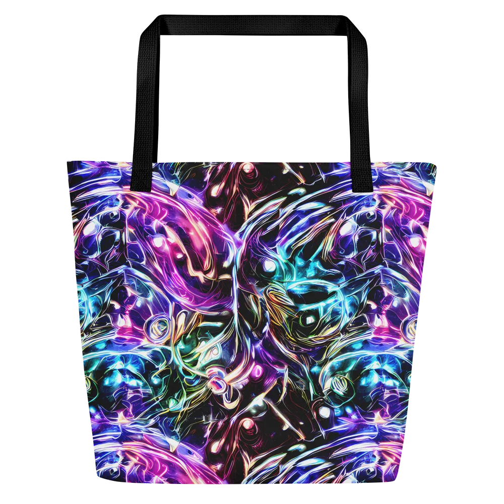 Cosmic Chrome on Large Tote Bag W/ Pocket — Front