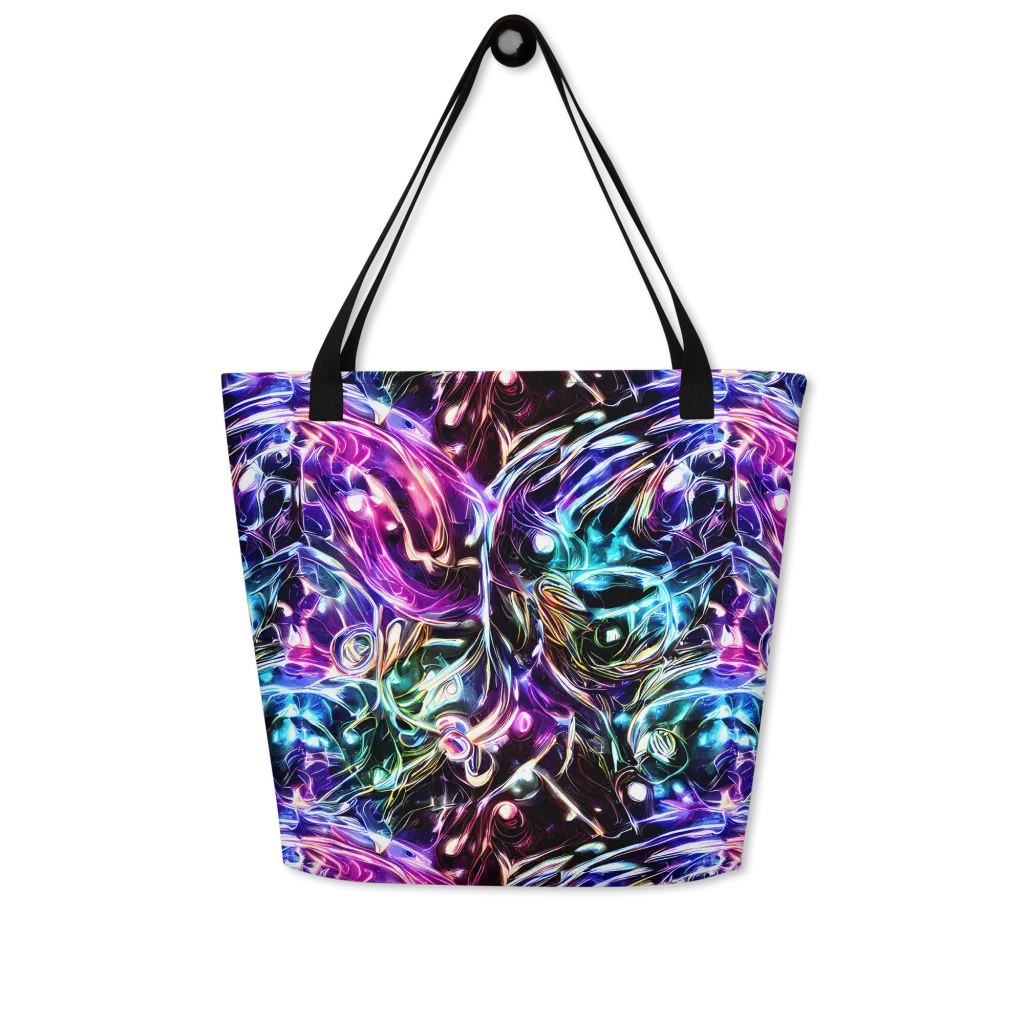 Cosmic Chrome on Large Tote Bag W/ Pocket — Front