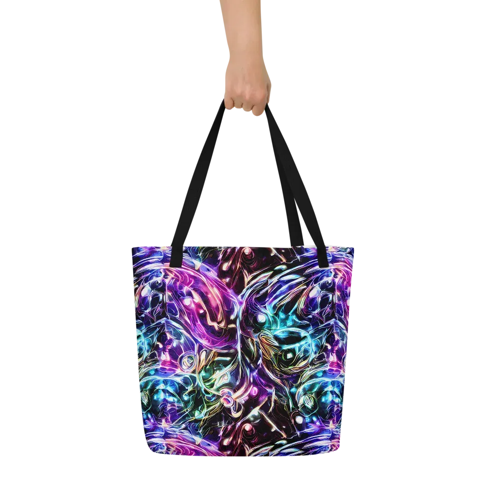 Cosmic Chrome on Large Tote Bag W/ Pocket — Front