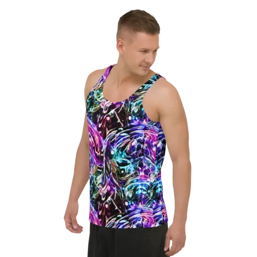 Cosmic Chrome on a Men's Tank Top