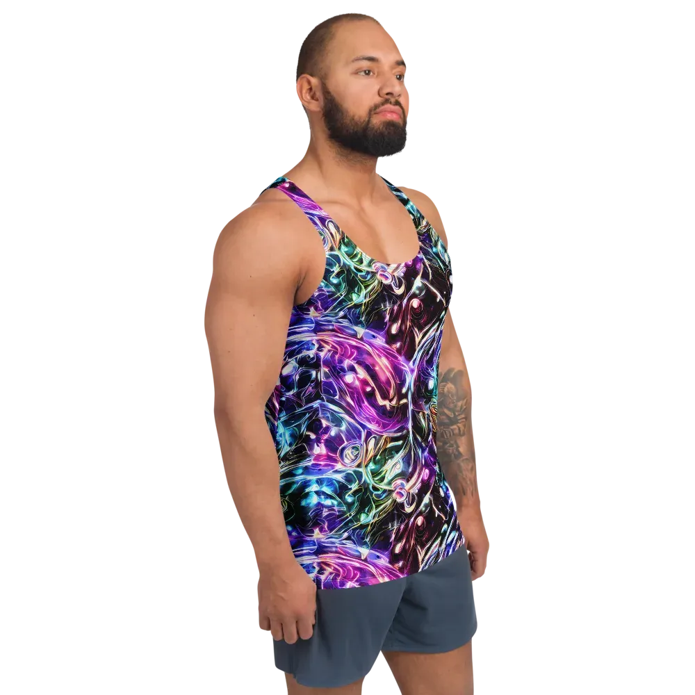 Cosmic Chrome on Men's Tank Top — Right Front