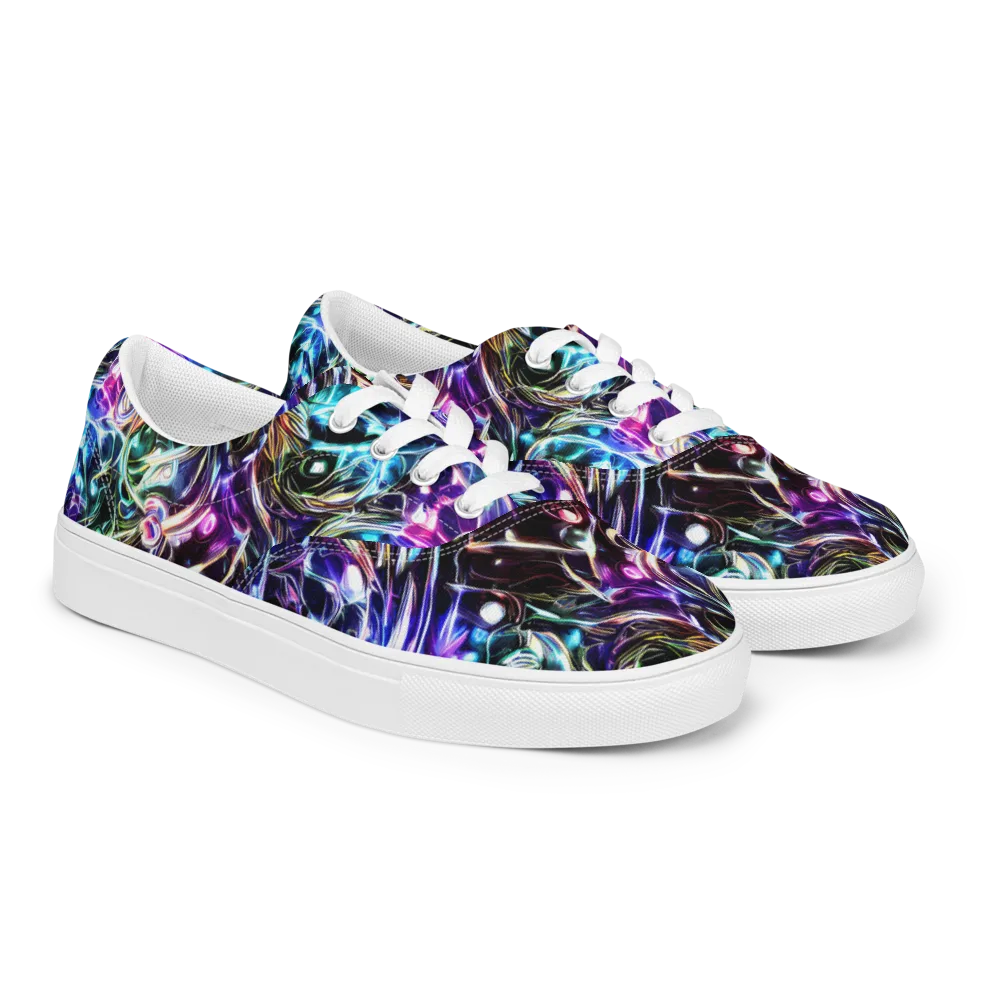 Cosmic Chrome on Men's Lace-Up Canvas Shoes — Right Front