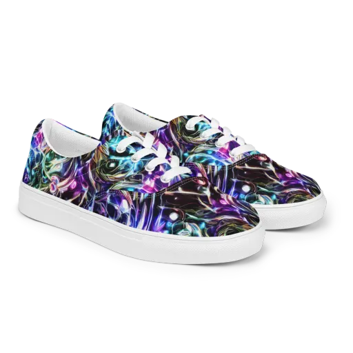 Cosmic Chrome on a Men's Lace-Up Canvas Shoes
