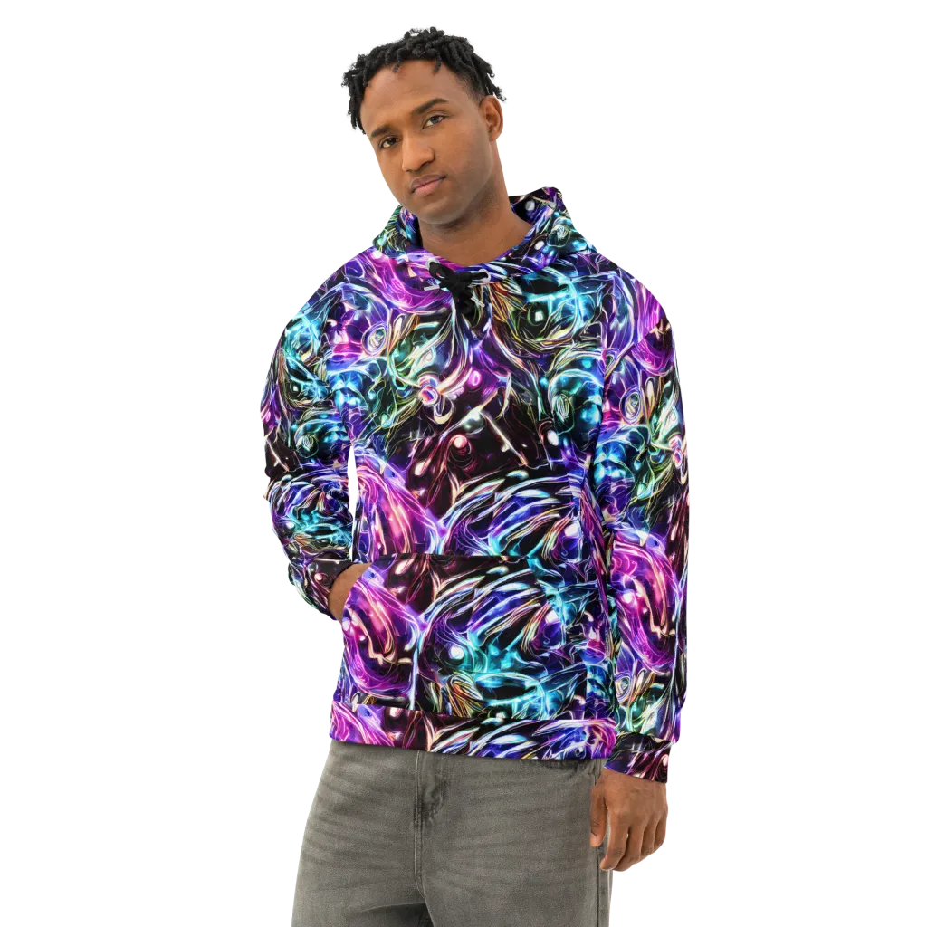 Cosmic Chrome on Cotton Hoodie — Left Front