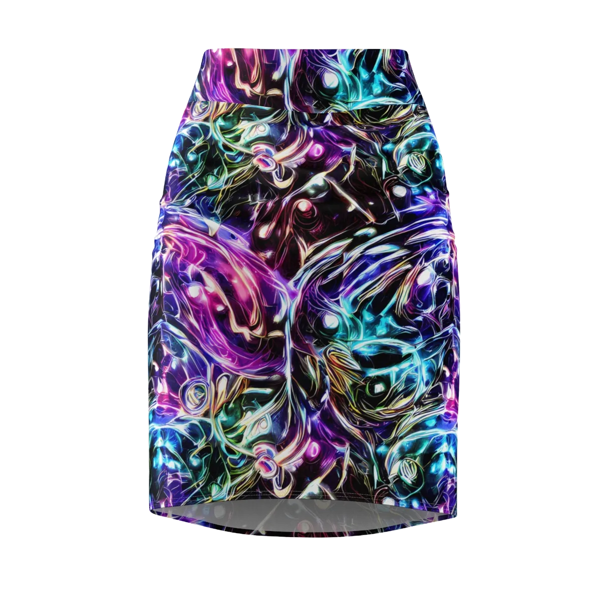Cosmic Chrome on Pencil Skirt — Front
