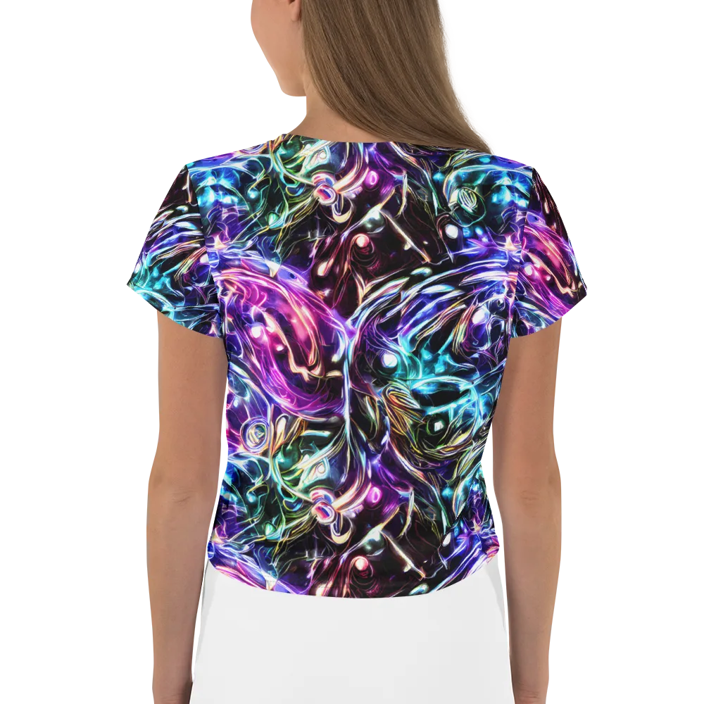 Cosmic Chrome on Crop Tee — Back