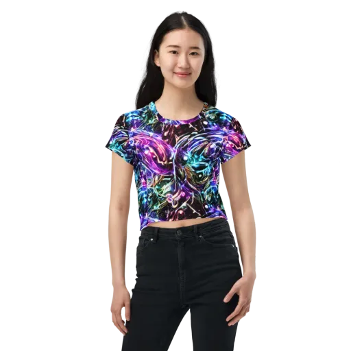 Cosmic Chrome on a Crop Tee
