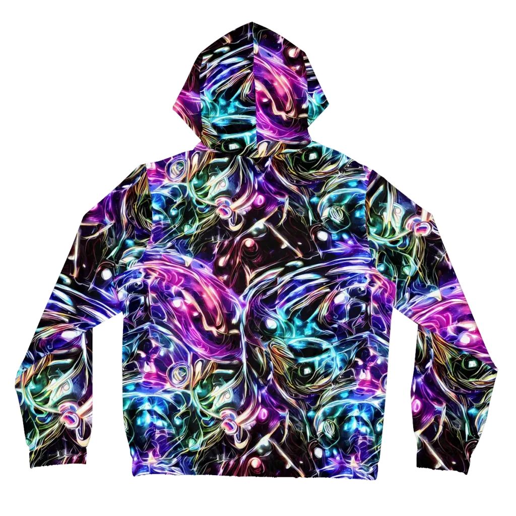 Cosmic Chrome on Women's Full-Zip Hoodie — Back