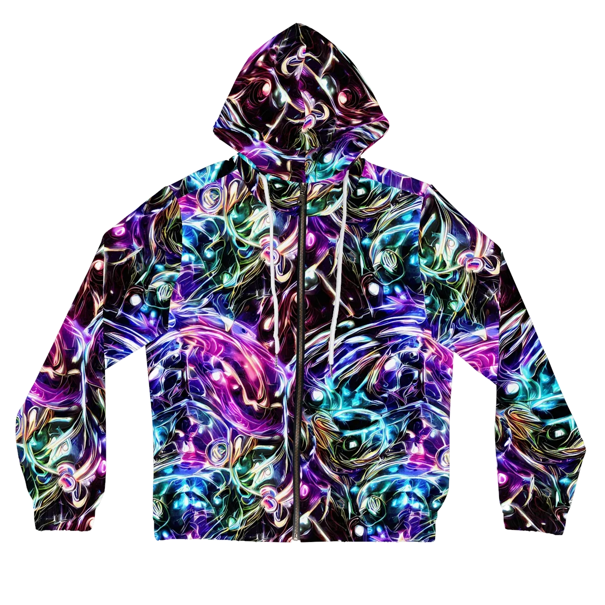 Cosmic Chrome on Women's Full-Zip Hoodie — Front