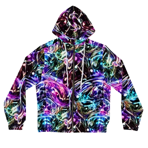 Cosmic Chrome on a Women's Full-Zip Hoodie