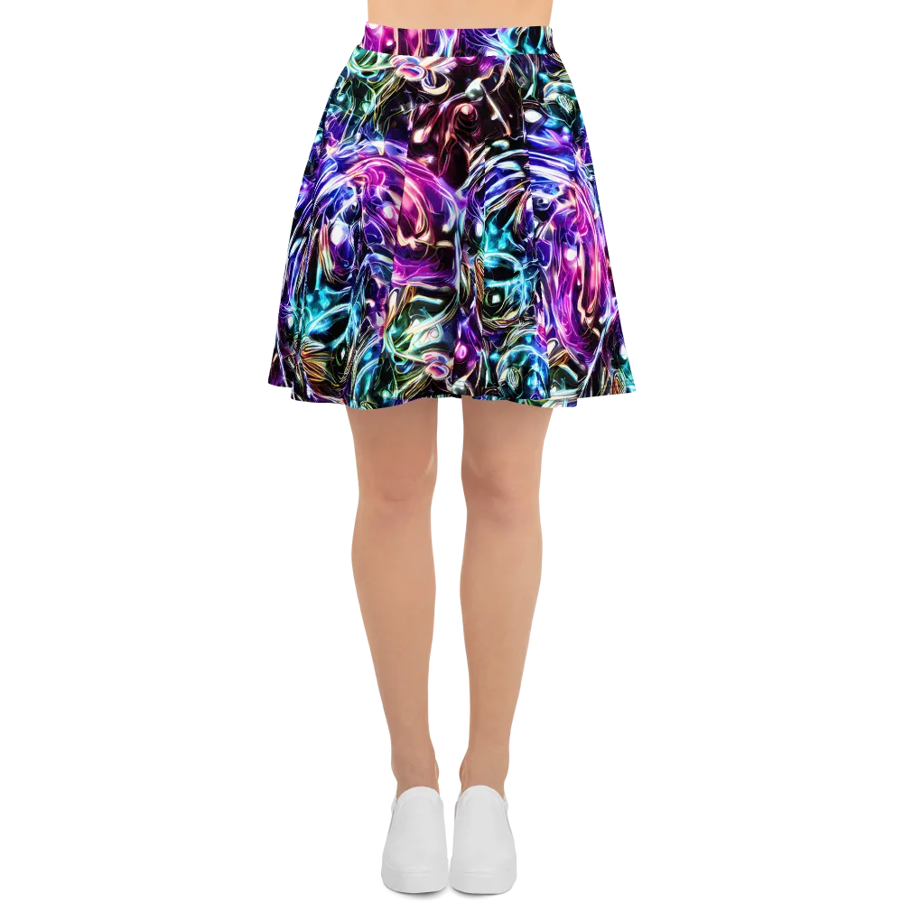 Cosmic Chrome on Skater Skirt — Front