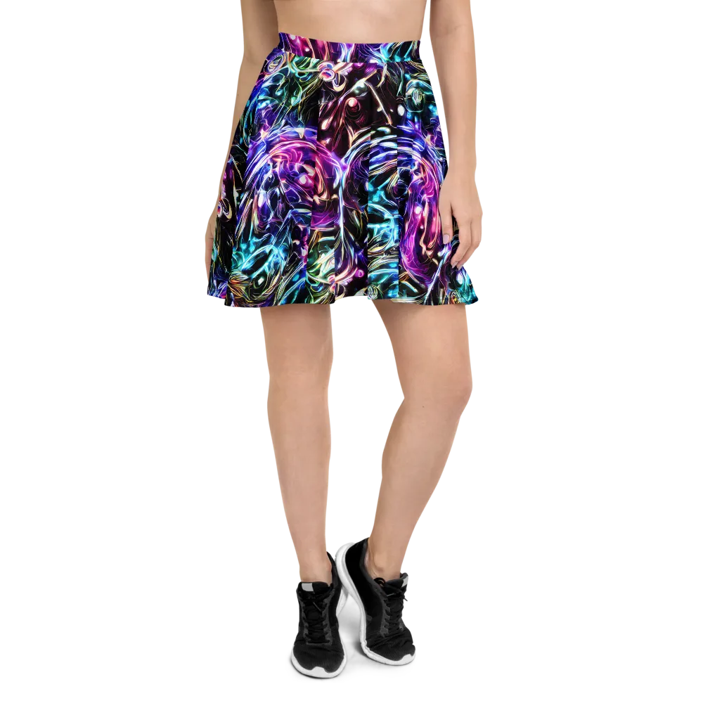 Cosmic Chrome on Skater Skirt — Front