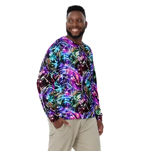 Cosmic Chrome on a Sweatshirt
