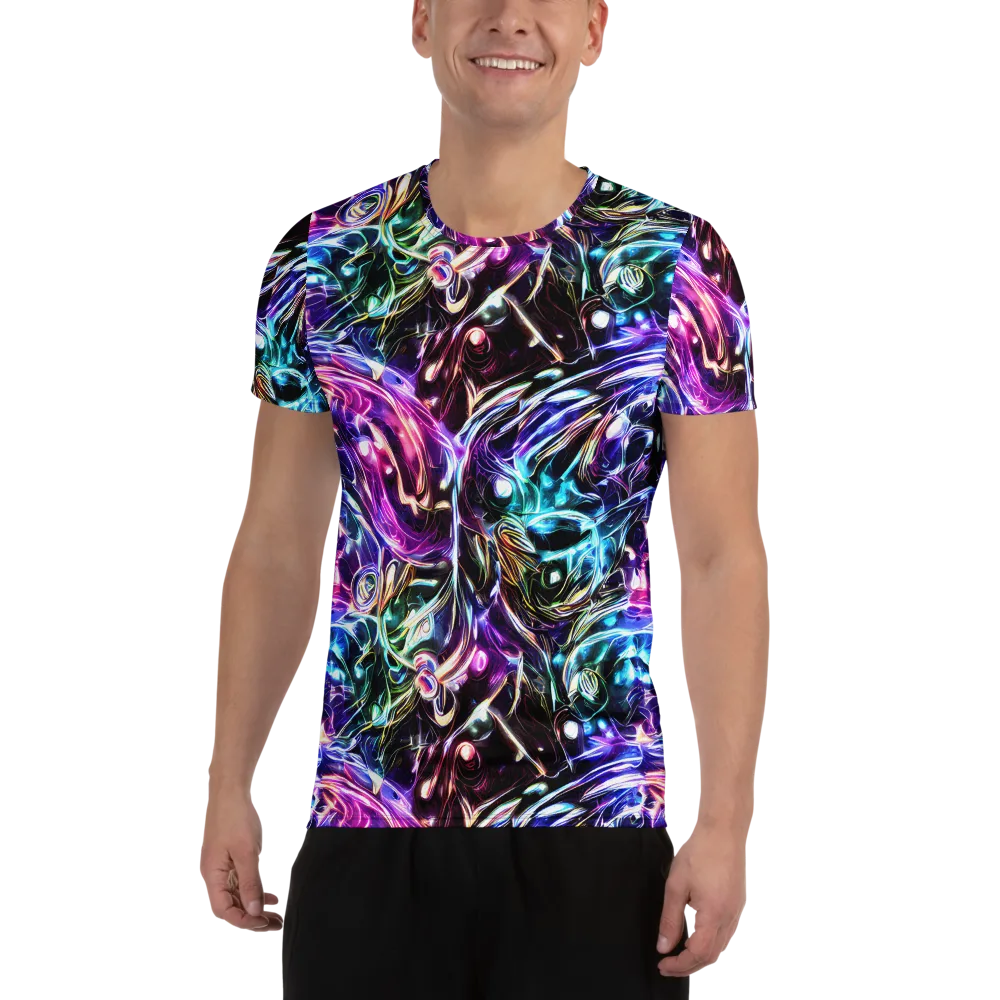 Cosmic Chrome on Men's Athletic T-Shirt — Front