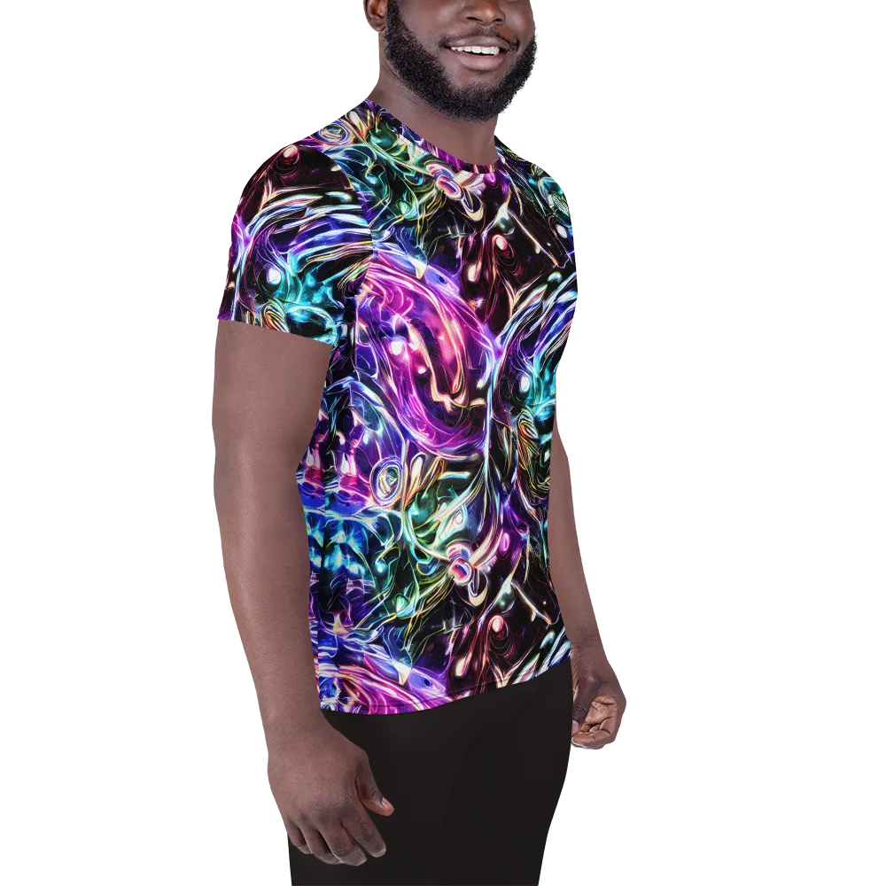 Cosmic Chrome on Men's Athletic T-Shirt — Right