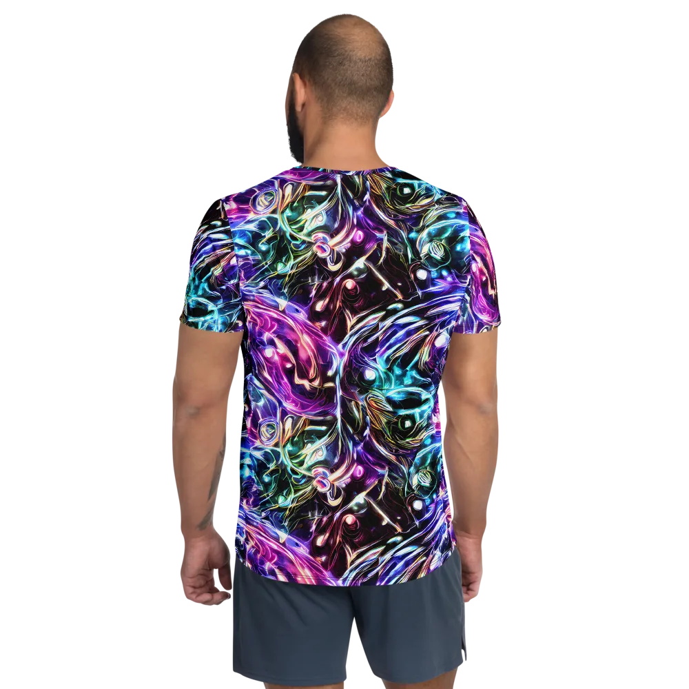 Cosmic Chrome on Men's Athletic T-Shirt — Back