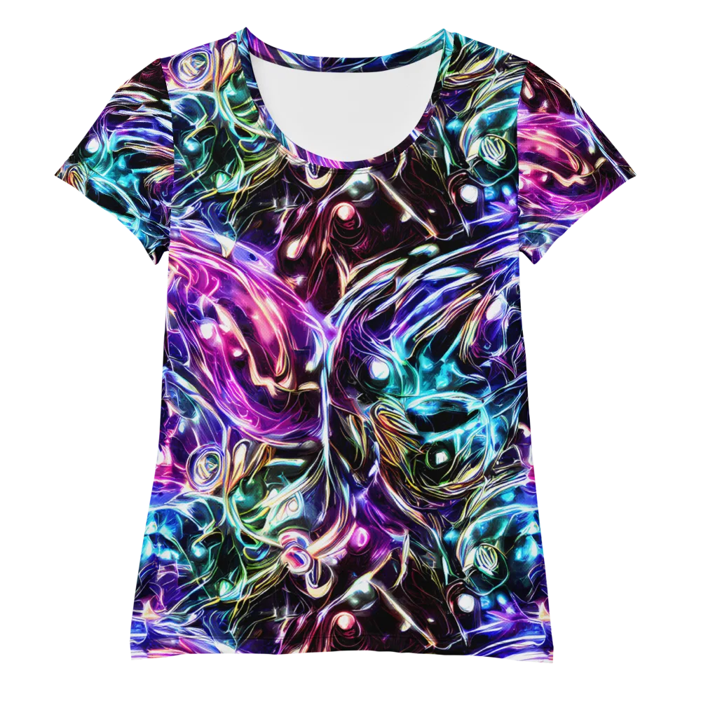 Cosmic Chrome on Women's Athletic T-Shirt — Front