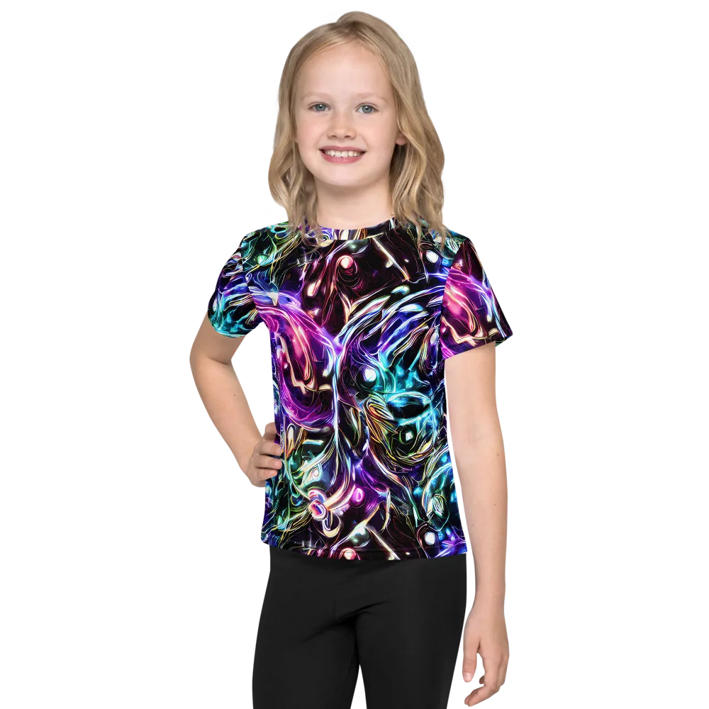 Cosmic Chrome on Kids Crew Neck T-Shirt — Front