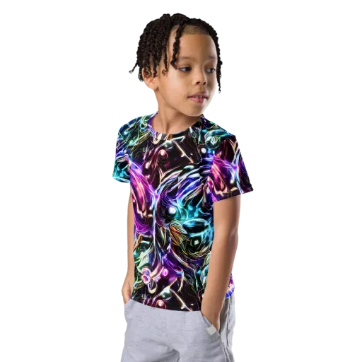 Cosmic Chrome on a Kids Crew Neck T-Shirt