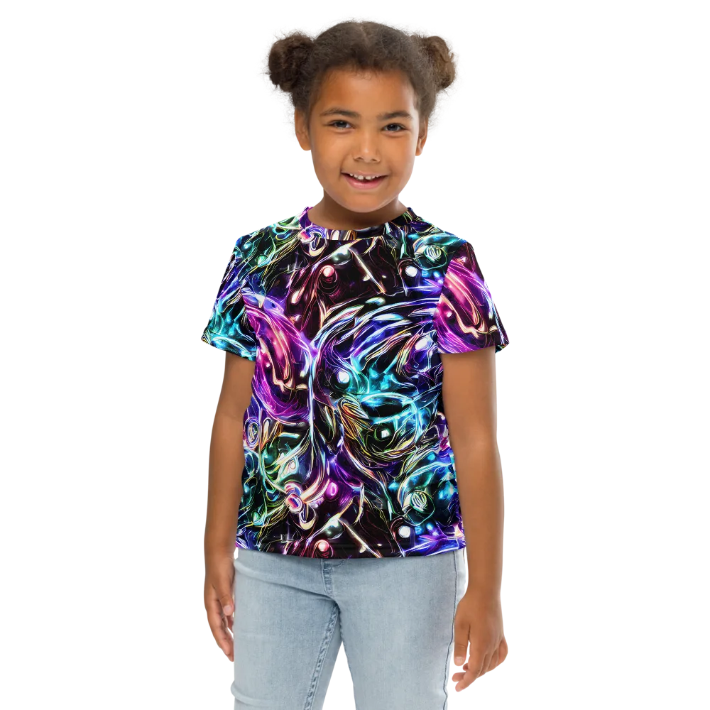 Cosmic Chrome on Kids Crew Neck T-Shirt — Front