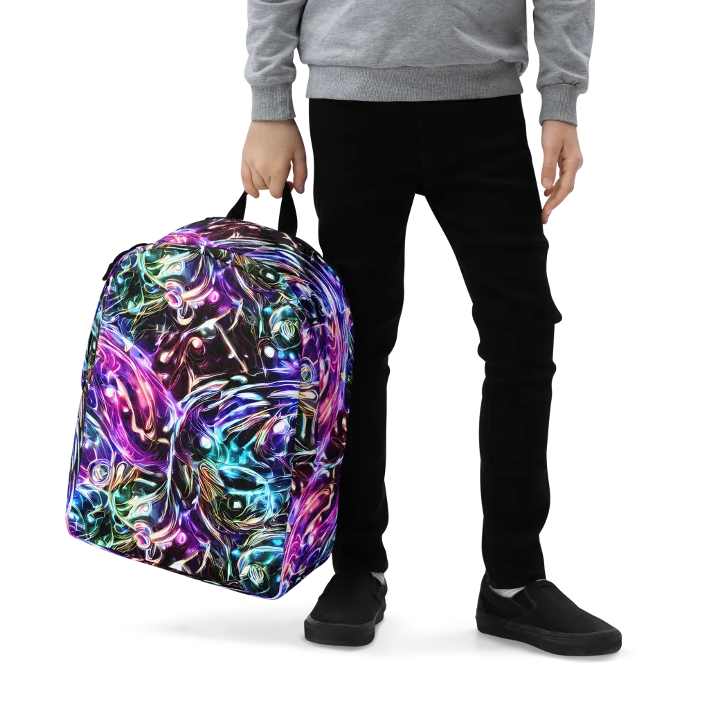 Cosmic Chrome on Minimalist Backpack — Zoomed-in