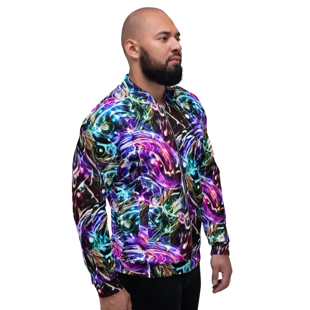 Cosmic Chrome on Bomber Jacket — Right