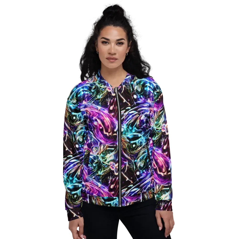 Cosmic Chrome on Bomber Jacket — Front