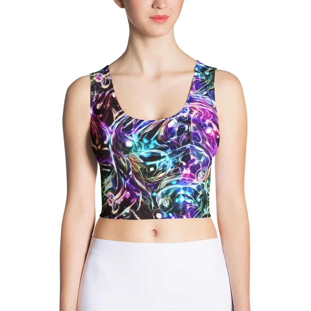 Cosmic Chrome on Crop Top — Front