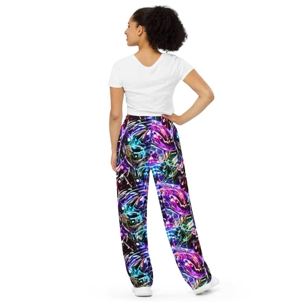 Cosmic Chrome on Wide-Leg Pants — Back