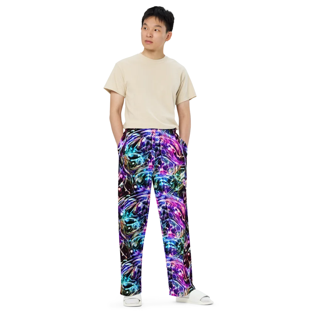 Cosmic Chrome on Wide-Leg Pants — Front