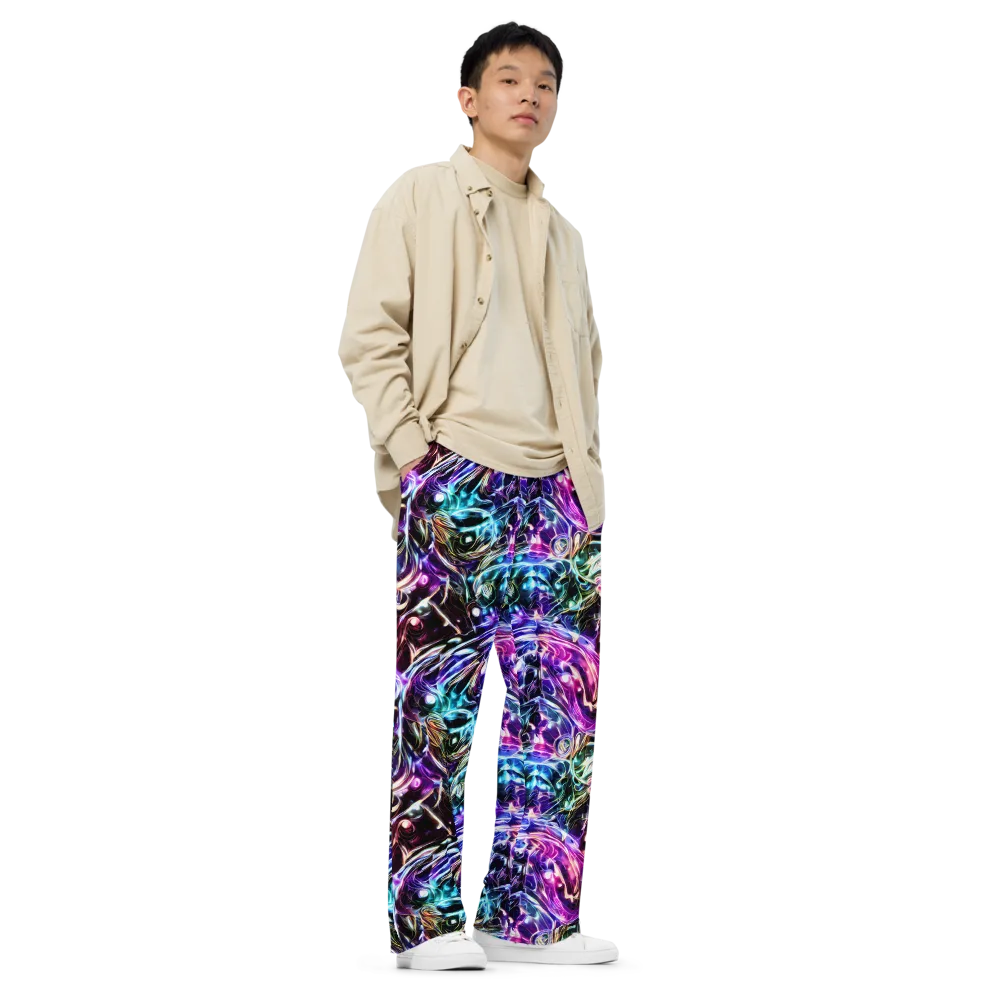 Cosmic Chrome on Wide-Leg Pants — Right Front