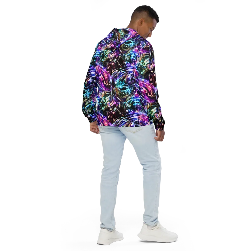 Cosmic Chrome on Men's Windbreaker — Back