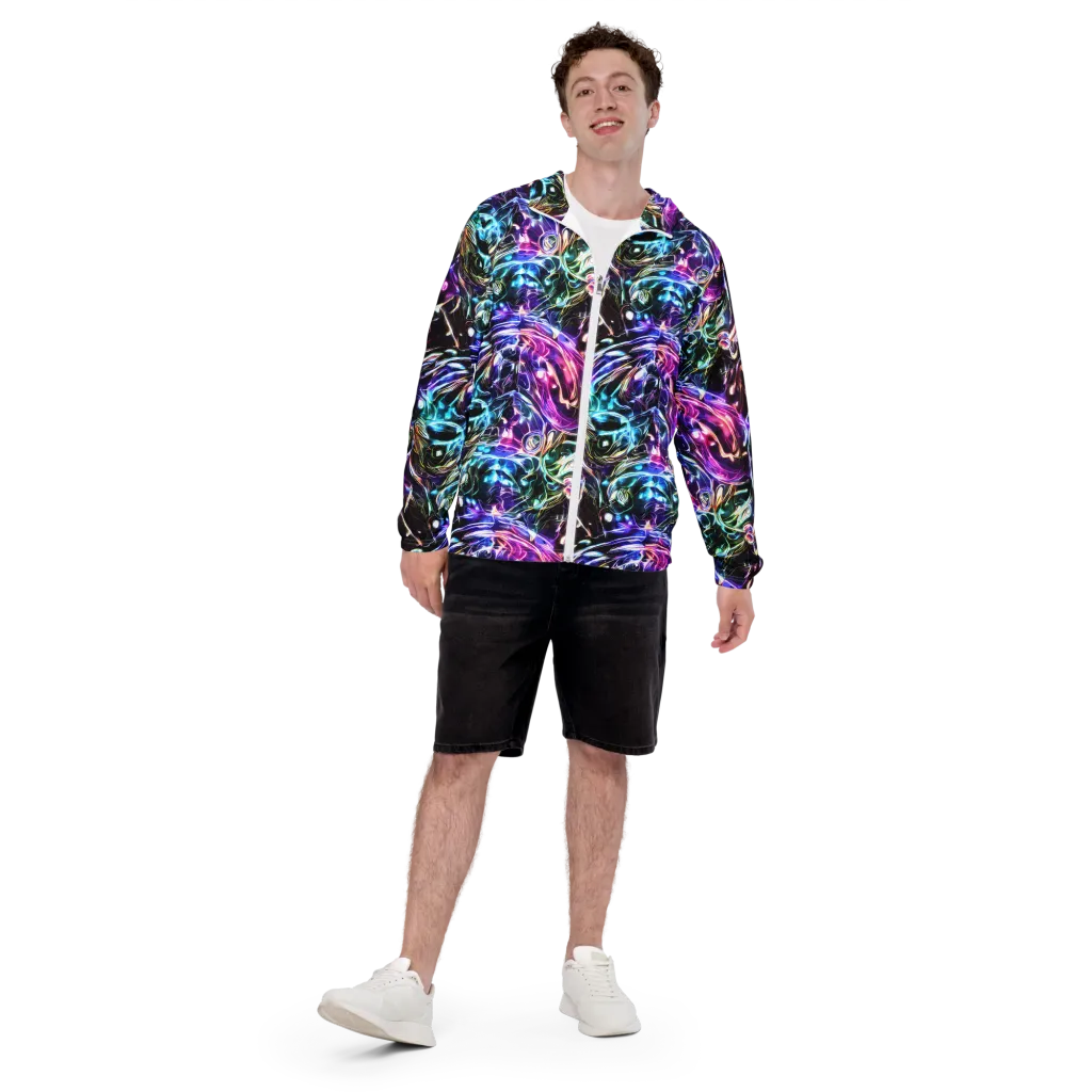 Cosmic Chrome on Men's Windbreaker — Front