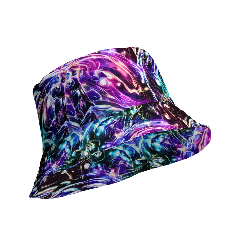 Cosmic Chrome on Reversible Bucket Hat — Product details Outside
