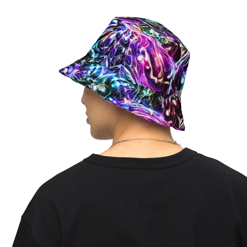Cosmic Chrome on Reversible Bucket Hat — Back Inside