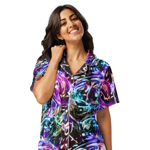 Cosmic Chrome on a Women's Short Sleeve Pajama Top