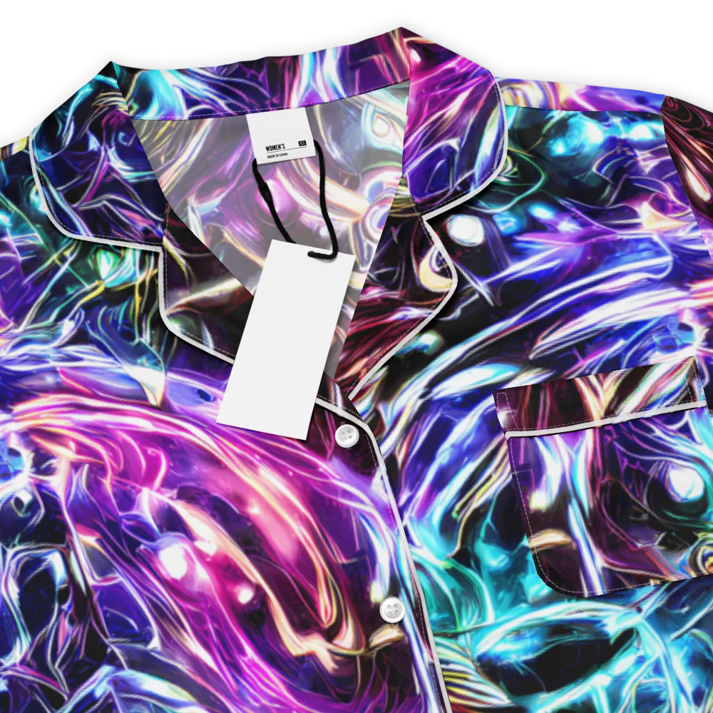 Cosmic Chrome on Women's Short Sleeve Pajama Top — Product details