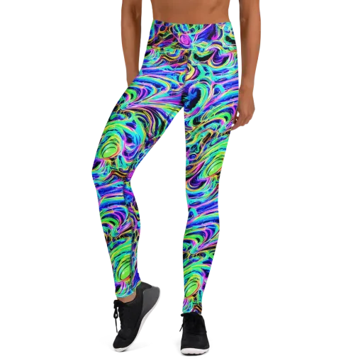 Acid Tidal on a Yoga Leggings