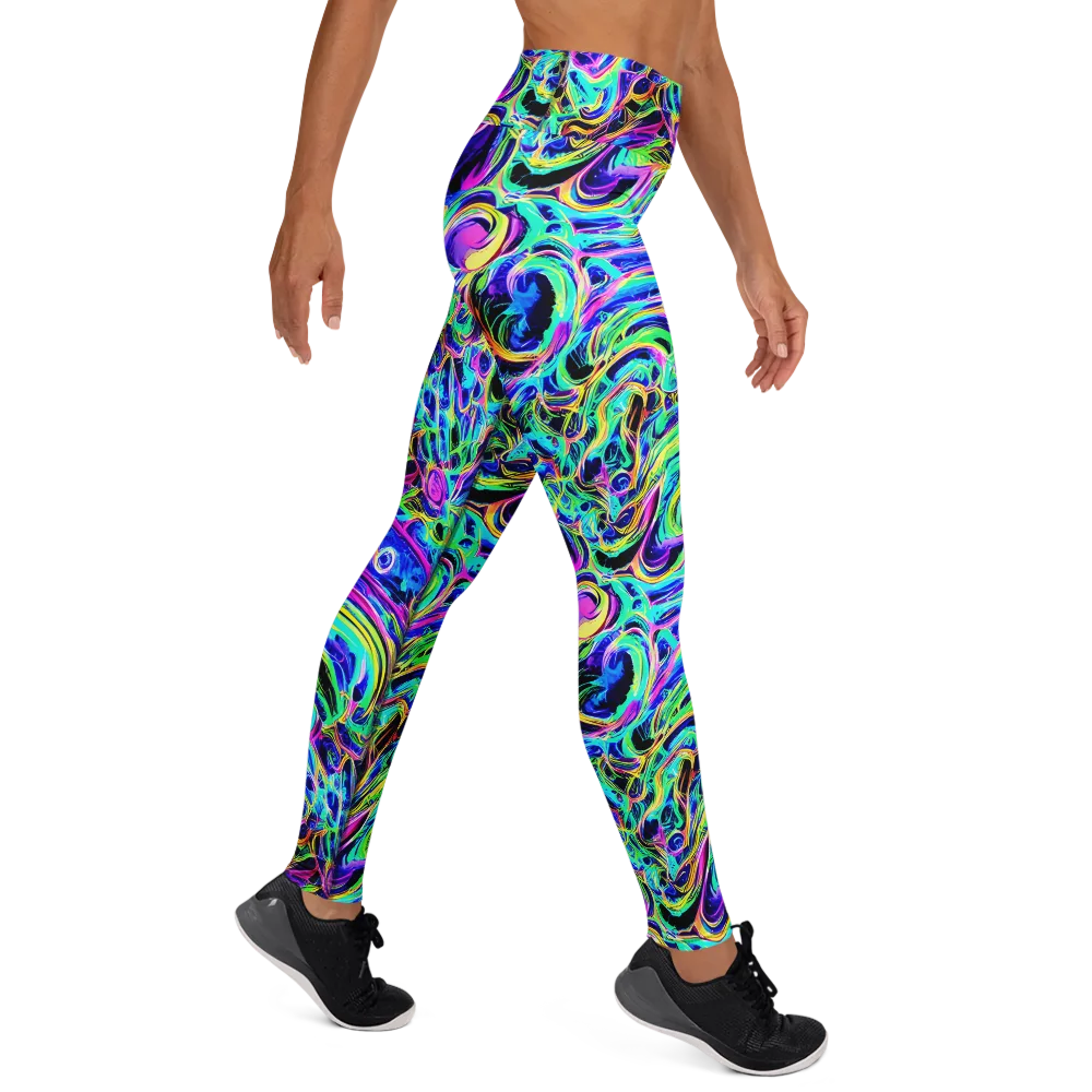 Acid Tidal on Yoga Leggings — Right