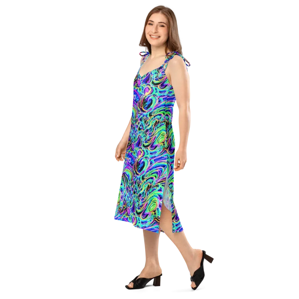 Acid Tidal on Slip Dress — Left Front
