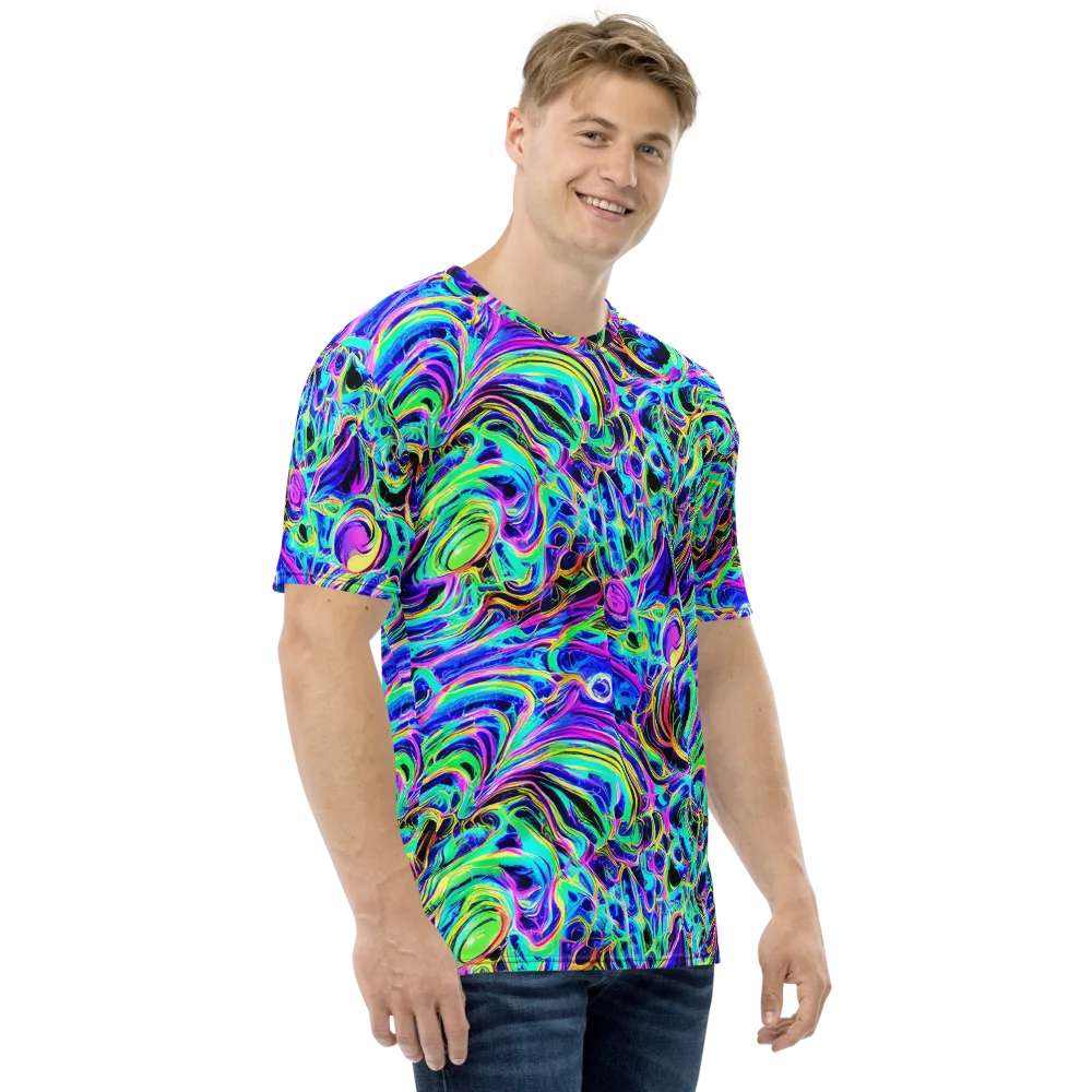 Acid Tidal on Men's Crew Neck T-Shirt — Right