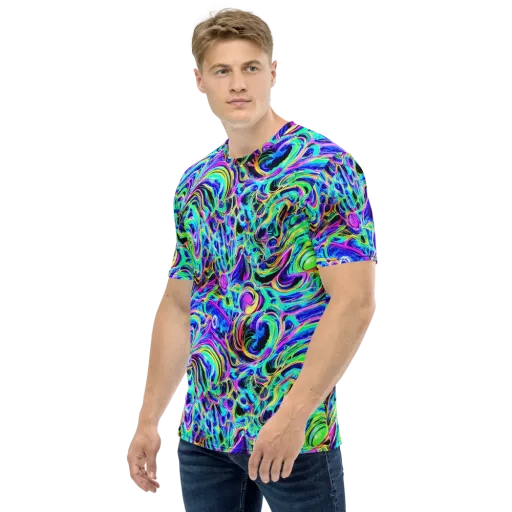 Acid Tidal on a Men's Crew Neck T-Shirt