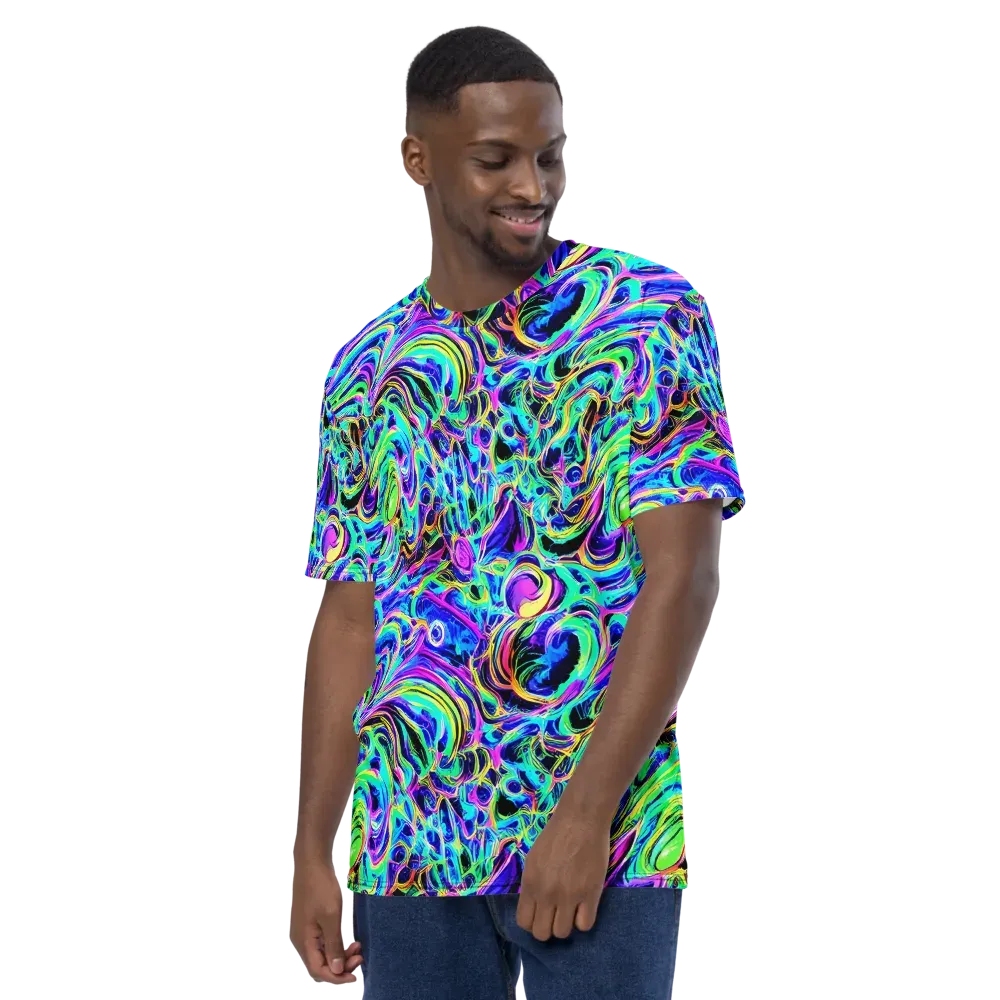 Acid Tidal on Men's Crew Neck T-Shirt — Left