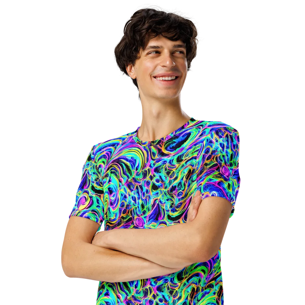Acid Tidal on Men's Crew Neck T-Shirt — Left Front