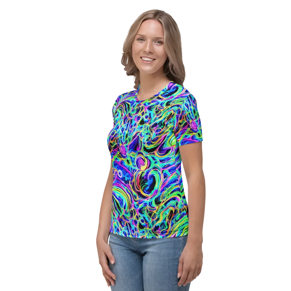Acid Tidal on Women's Crew Neck T-Shirt — Left