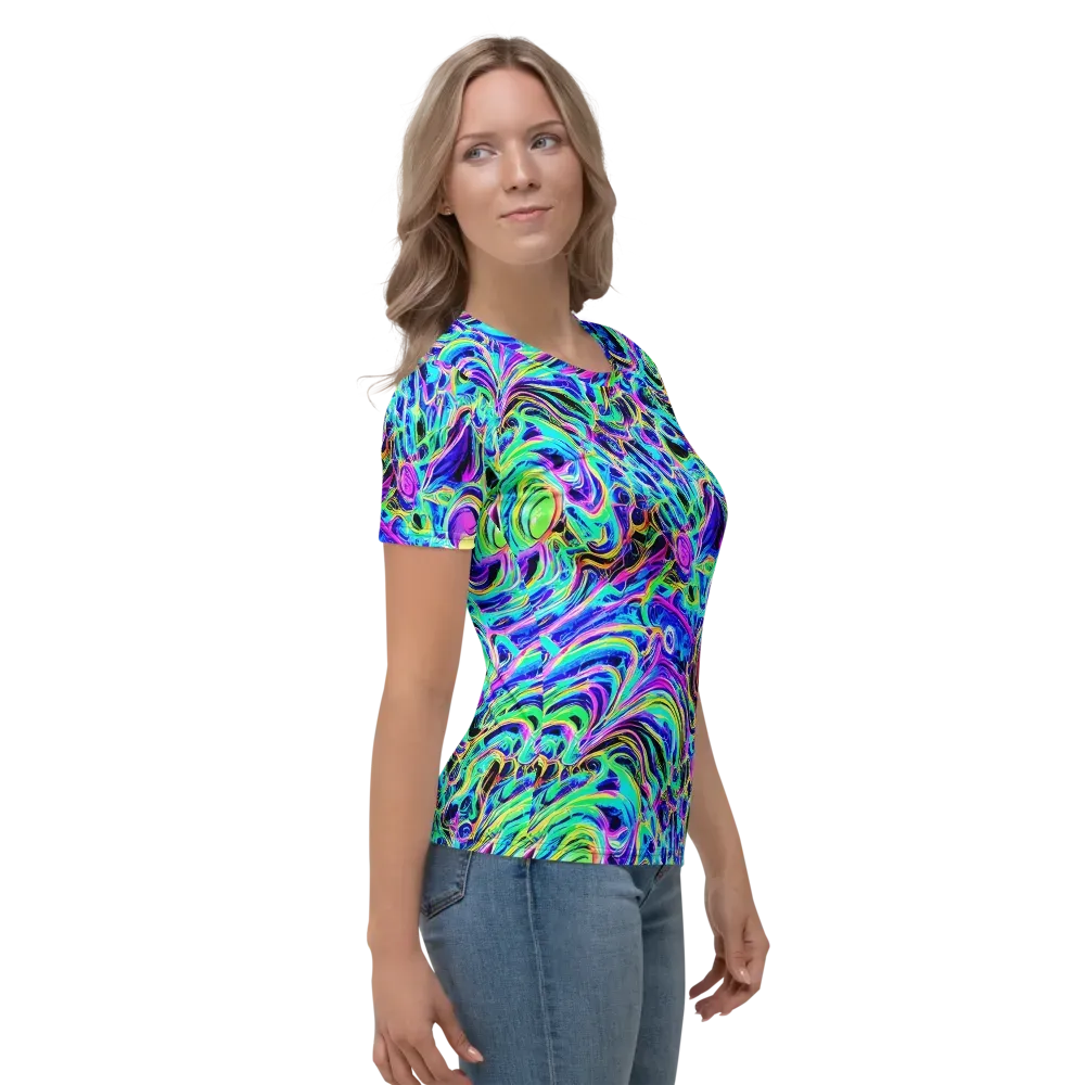 Acid Tidal on Women's Crew Neck T-Shirt — Right