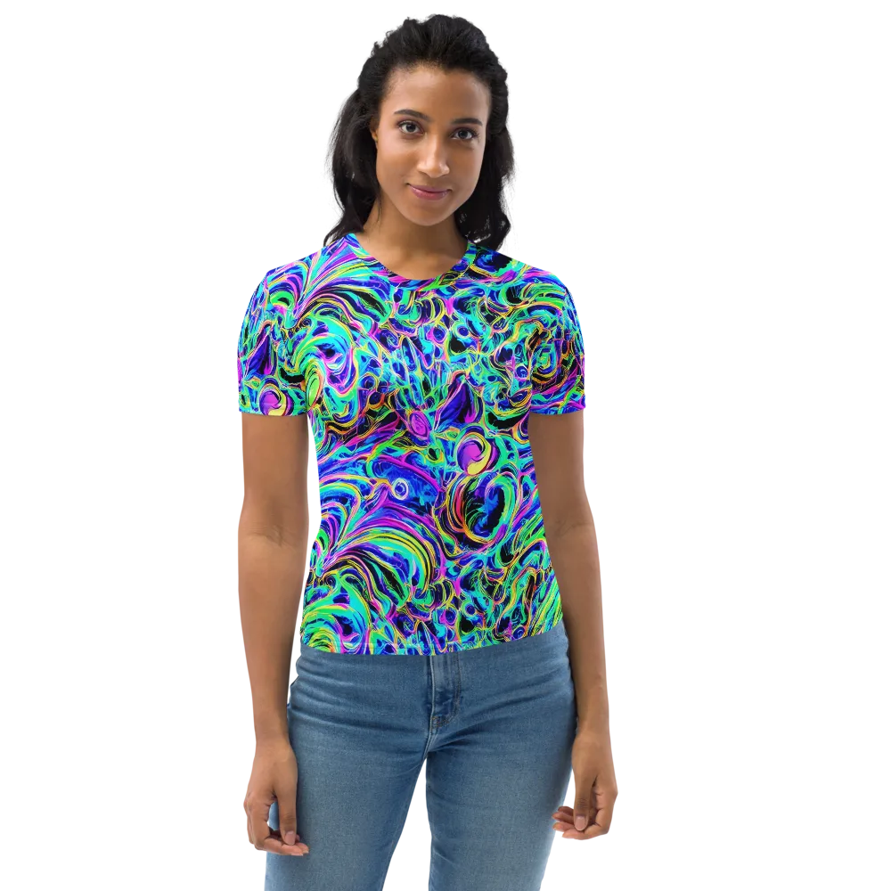 Acid Tidal on Women's Crew Neck T-Shirt — Front