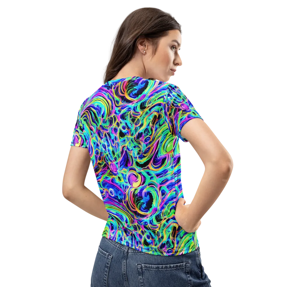 Acid Tidal on Women's Crew Neck T-Shirt — Back